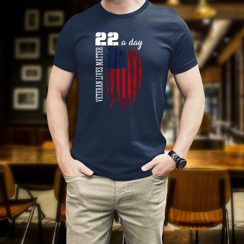 Veteran T Shirt, Veteran Lives Matter Suicide Awareness Veteran 22 Day T-Shirt, Veterans Day Shirts