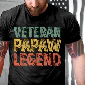 Veteran T Shirt, Veteran Papaw Legend T-Shirt,…