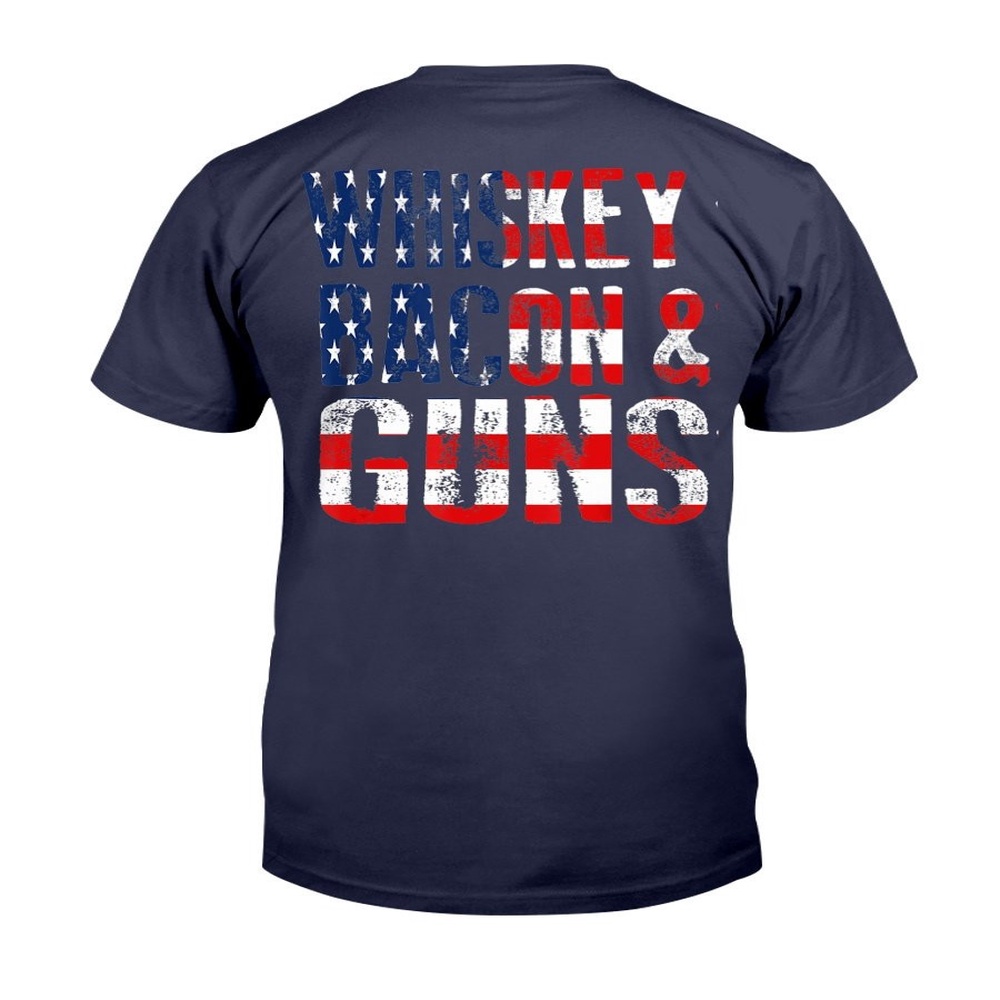 Veteran T Shirt, Whiskey Bacon & Guns Veteran T-Shirt, Veterans Day Shirts
