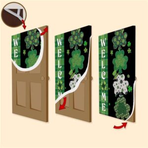 Welcome Lucky Shamrocks Door Cover St Patrick s Day Door Cover St Patrick s Day Door Decor 3 fmmvcj.jpg