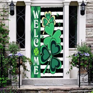 Welcome Shamrocks Door Cover St Patrick s Day Door Cover St Patrick s Day Door Decor 2 eqvoe7.jpg