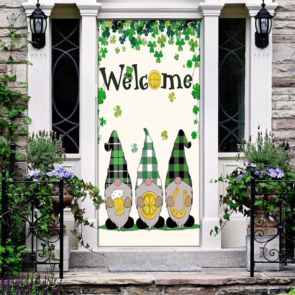 Welcome St Patrick’s Day Gnomes Saint Gnomes Door Cover, St Patrick’s Day Door Cover, St Patrick’s Day Door Decor Welcome St Patrick’s Day Gnomes Saint Gnomes Door Cover, St Patrick’s Day Door Cover, St Patrick’s Day Door Decor