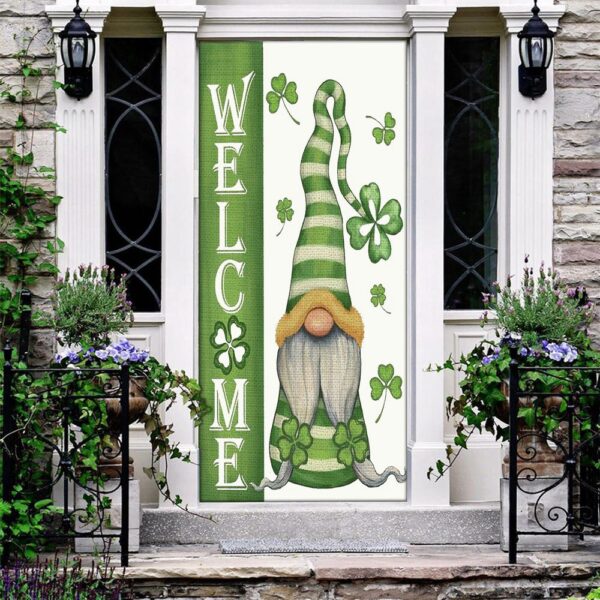Welcome St Patrick’s Day Gnomes Saint Gnomes Door Covers, St Patrick’s Day Door Cover, St Patrick’s Day Door Decor