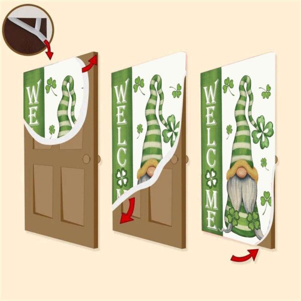 Welcome St Patrick’s Day Gnomes Saint Gnomes Door Covers, St Patrick’s Day Door Cover, St Patrick’s Day Door Decor