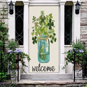 Welcome St Patrick s Day Lucky Shamrock Clover Door Cover St Patrick s Day Door Cover St Patrick s Day Door Decor 2 xf6ion.jpg