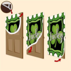 Welcome St Patrick s Day Polka Dot Lucky Shamrock Clover Door Cover St Patrick s Day Door Cover St Patrick s Day Door Decor 3 v92d3w.jpg