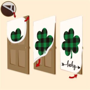 Welcome St Patrick s Day Shamrock Clover Door Cover St Patrick s Day Door Cover St Patrick s Day Door Decor 3 t5brzx.jpg