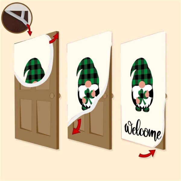Welcome St Patricks Day Gnomes Door Cover, St Patrick’s Day Door Cover, St Patrick’s Day Door Decor