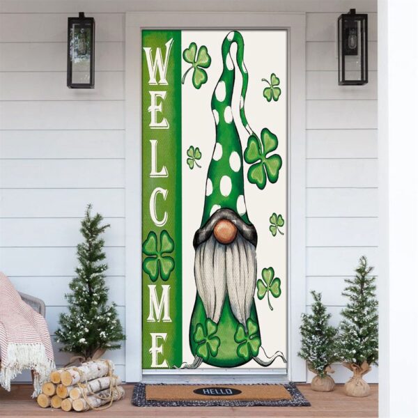 Welcome St Patricks Day Gnomes St Gnomes Door Cover, St Patrick’s Day Door Cover, St Patrick’s Day Door Decor