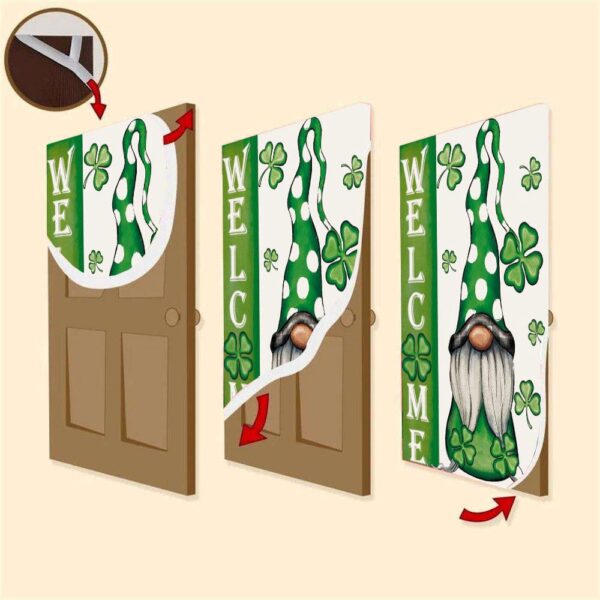 Welcome St Patricks Day Gnomes St Gnomes Door Cover, St Patrick’s Day Door Cover, St Patrick’s Day Door Decor