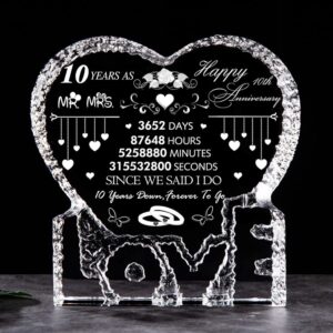 10Th Anniversary Forever To Go Heart Crystal,…