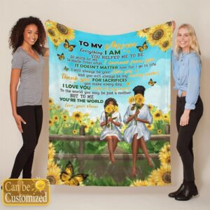 African American Blanket To My Mom Sunflower Blanket Thanks For Sacrifices You Make Every Day Blanket Blankets For Mothers Day 3 c4fkdq.jpg
