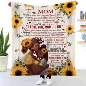 African American Sunflower I Love You Mom…