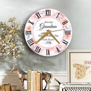 Amazing Grandmother Floral Mother s Day Gift Personalised Wooden Clock Mother s Day Clock Mother s Day Gifts 2 wwwbqq.jpg