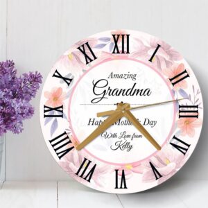 Amazing Grandmother Floral Mother s Day Gift Personalised Wooden Clock Mother s Day Clock Mother s Day Gifts 3 e15bxc.jpg
