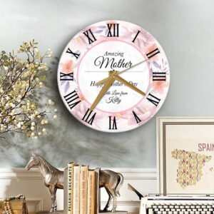 Amazing Mother Floral Mother s Day Gift Personalised Wooden Clock Mother s Day Clock Mother s Day Gifts 2 qhzzgh.jpg