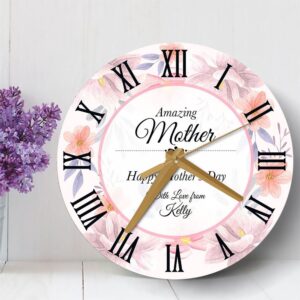 Amazing Mother Floral Mother s Day Gift Personalised Wooden Clock Mother s Day Clock Mother s Day Gifts 3 tlqiss.jpg