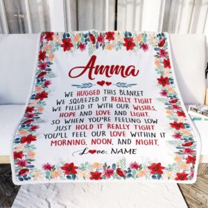 Amma Blanket From Grandkids Grandson Granddaughter We Hugged This Blanket Personalized Blanket For Mom Mother s Day Gifts Blanket 2 pkbm9w.jpg