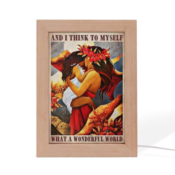 And I Think To Myself What A Wonderful World Frame Lamp, Picture Frame Light, Frame Lamp, Mother’s Day Gifts