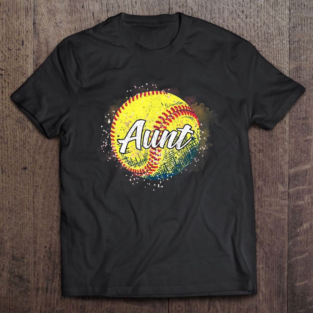 Aunt Baseball Softball Mothers Day T-Shirt, Mother’s Day Shirts, T Shirt For Mom