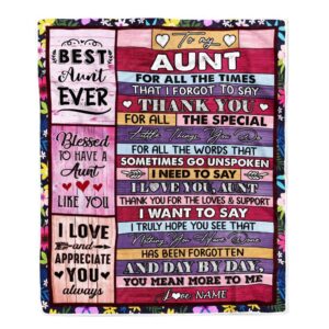 Aunt Blanket From Niece Nephew Thank You…