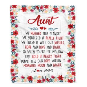 Aunt Blanket From Niece Nephew We Hugged This Blanket Personalized Blanket For Mom Mother s Day Gifts Blanket 1 tjgoib.jpg