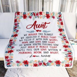 Aunt Blanket From Niece Nephew We Hugged This Blanket Personalized Blanket For Mom Mother s Day Gifts Blanket 2 zxrzjf.jpg