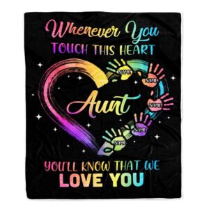 Aunt Blanket From Niece Nephew We Love You Kids Personalized Blanket For Mom Mother s Day Gifts Blanket 1 fb3gox.jpg