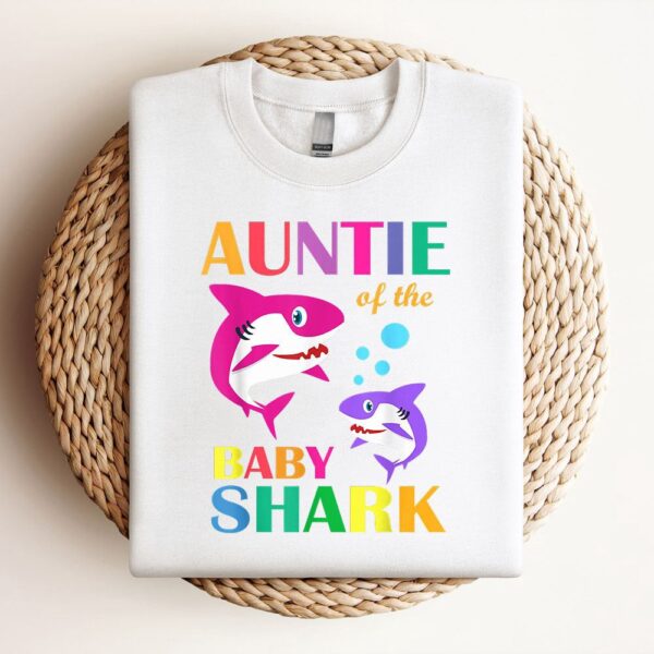 Auntie Of The Baby Birthday Shark Auntie Shark Mothers Day Sweatshirt, Mother Sweatshirt, Sweatshirt For Mom, Mum Sweatshirt