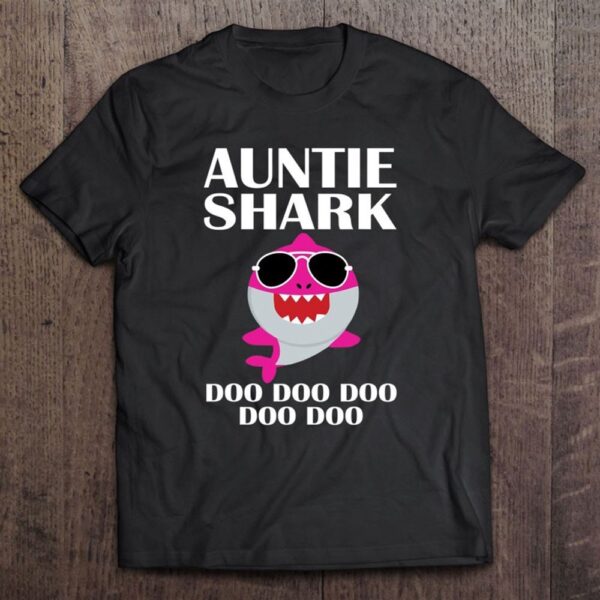 Auntie Shark Doo Doo Mothers Day Auntie Christmas T-Shirt, Mother’s Day Shirts, T Shirt For Mom