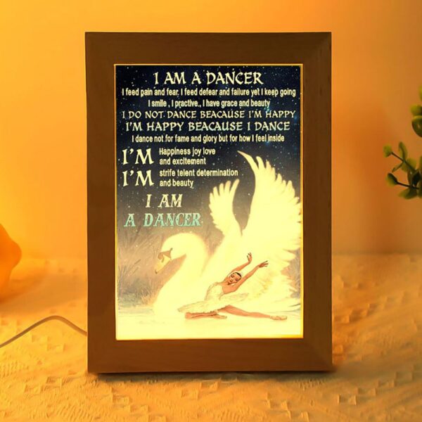 Ballet I Am A Dancer Frame Lamp, Picture Frame Light, Frame Lamp, Mother’s Day Gifts