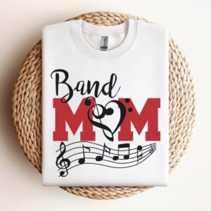 Band Mom Music Sweatshirt, Mother Sweatshirt, Sweatshirt…