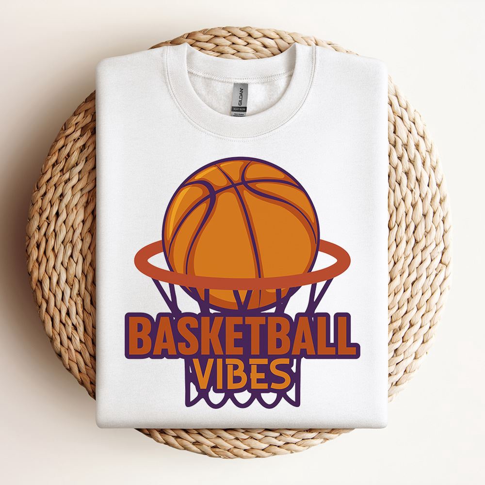 Basketball Vibes Sweatshirt, Mother Sweatshirt, Sweatshirt For Mom, Mum Sweatshirt