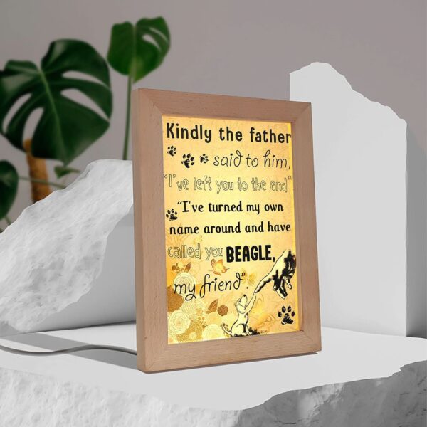 Beagle Dog Frame Lamp From Dog Mom Dad To Beagle, Picture Frame Light, Frame Lamp, Mother’s Day Gifts