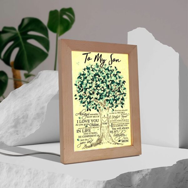 Beloved Tree To My Son Always Remember How Much I Love You Frame Lamp, Picture Frame Light, Frame Lamp, Mother’s Day Gifts