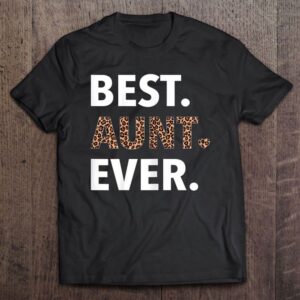 Best Aunt Ever Leopard Print Funny Auntie…