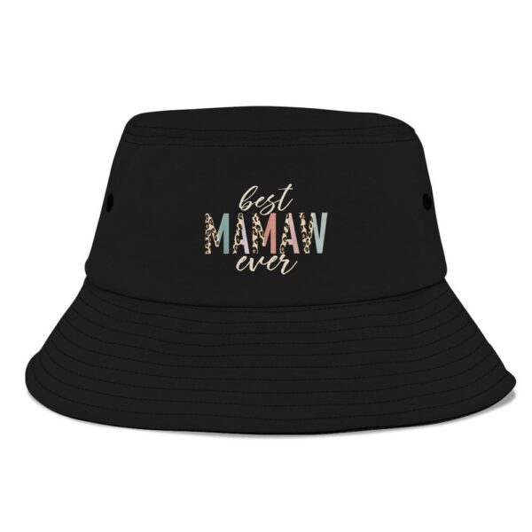Best Mamaw Ever Gifts Leopard Print Mothers Day Bucket Hat, Mother Day Hat, Mother’s Day Gifts