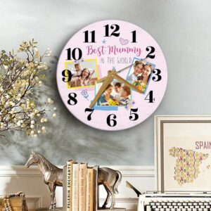 Best Mummy In The World Photo Mother s Day Gift Birthday Personalised Wooden Clock Mother s Day Clock Custom Mothers Day Gifts 2 zm8q06.jpg