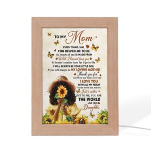 Black Daughter To My Mom Frame Lamp,…
