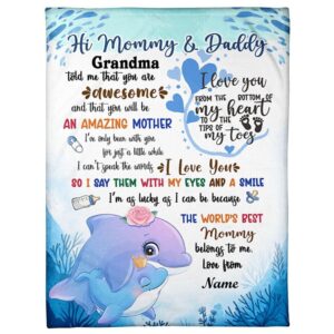 Blanket For Mom Dad From Baby Blue…