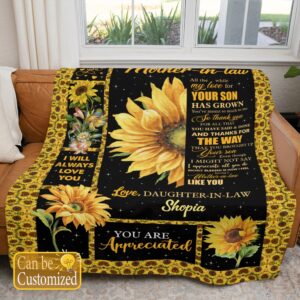 Blanket For Mother In Law Blanket To Mother In Law From Daughter In Law Sunflower Blanket Blankets For Mothers Day 3 gsope5.jpg