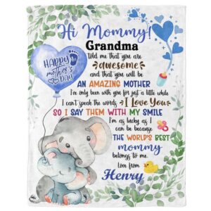 Blanket For New Mom Cute Elephant I Say Them With My Smile From Baby Blanket Blankets For Mothers Day 1 gcgxdw.jpg