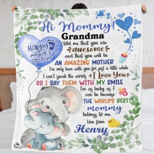 Blanket For New Mom Cute Elephant I Say Them With My Smile From Baby Blanket Blankets For Mothers Day 3 ii4tax.jpg