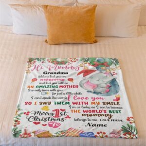 Blanket For New Mom From Baby Cute Girl Elephant Wreath Ribbon Blanket Blankets For Mothers Day 3 lr6zyk.jpg