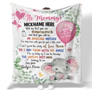 Blanket For New Mom Pink Newborn Baby Elephants Say With Smile From Baby Blanket Blankets For Mothers Day 2 ekmvgf.jpg