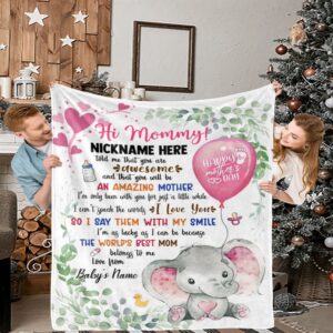 Blanket For New Mom Pink Newborn Baby Elephants Say With Smile From Baby Blanket Blankets For Mothers Day 3 zo9yri.jpg