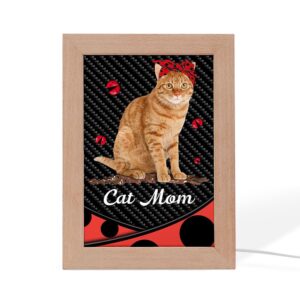 Cat Mom Red And Black Polka Dots,…
