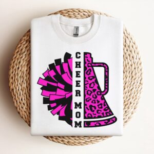 Cheerleader Megaphone Pom Pom Sweatshirt, Mother Sweatshirt,…