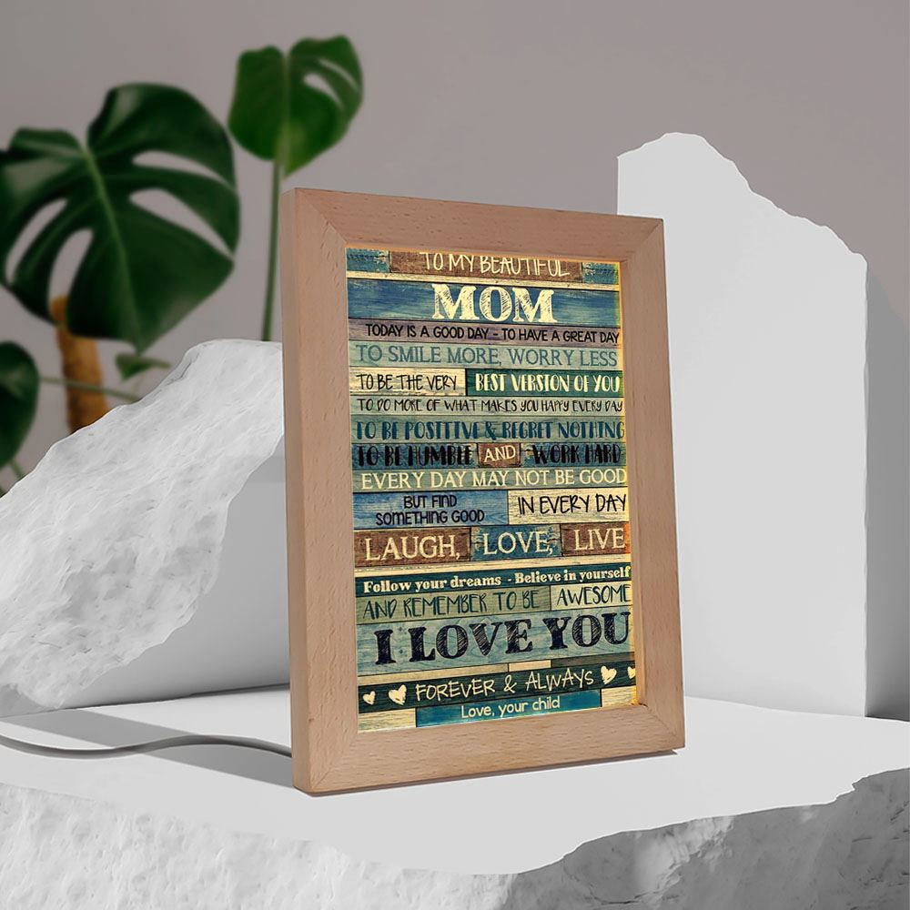 Custom Frame Lamp Prints Mother’s Day Frame Lamp, Picture Frame Light, Frame Lamp, Mother’s Day Gifts