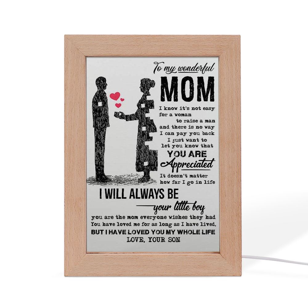Custom Frame Lamp Prints Mother’s Day Gifts From Son Frame Lamp, Picture Frame Light, Frame Lamp, Mother’s Day Gifts